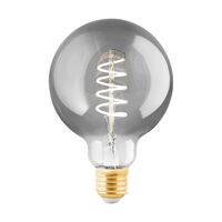 Eglo 4W E27 LED G95 Globe Black Transparent