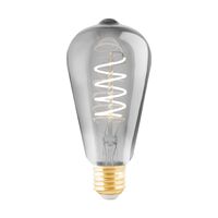Eglo 4W E27 LED ST64 Globe Black Transparent