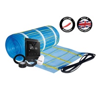 Thermogroup Thermonet 150W/m² 14.0m² Undertile Heating Kit with Black Thermostat