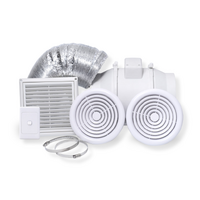 Atom Airboost 150mm Inline Exhaust Fan Kit 450m³/hr