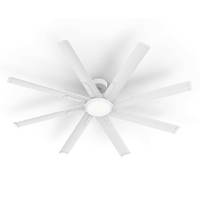 Atom Mooloolah Mini 65" 55W DC Ceiling Fan with 20W CCT LED Light White