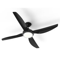 Atom Coolum 52" 75W AC Ceiling Fan with 20W CCT LED Light Black
