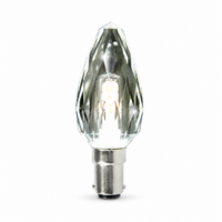 Lusion Crystal GEM 4W Warm White SBC B15 Dimmable LED Candle Globe
