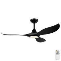 Eglo Noosa 52" DC Fan 18W LED Tri-Col Black