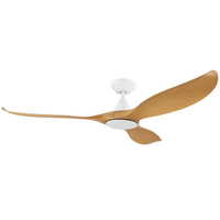 Eglo Noosa 52" DC Fan 18W LED Tri-Col Bamboo/White