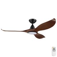 Eglo Noosa 52" DC Fan 18W LED Tri-Col Aged Elm/Black