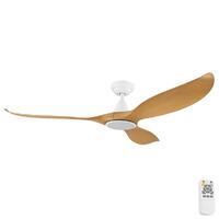 Eglo Noosa 60" DC Fan 18W LED Tri-Col Bamboo/White