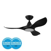 Eglo Noosa 40" DC Fan 18W LED Tri-Col Black