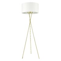 Eglo Fondachelli Floor Lamp White/Brushed Brass
