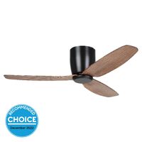 Eglo Seacliff 44" DC Fan Black/Light Walnut