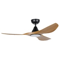 Eglo Surf Ceiling Fan with Light 48" Black/Teak