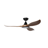 Eglo Noosa 52" DC Fan 18W LED Tri-Col Black/Teak