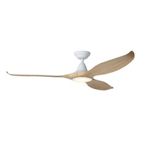 Eglo Noosa 60" DC Fan 18W LED Tri-Col White/Blackbutt