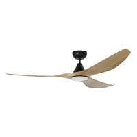 Eglo Surf Ceiling Fan with Light 72" Black/Teak