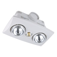 Eglo Laredo 2 Heat 3-in-1 Bathroom Heater Exhaust Fan with LED Light White