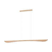Eglo Natalie 200cm LED Linear Pendant Light Ash Wood