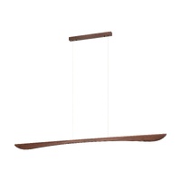 Eglo Natalie 200cm LED Linear Pendant Walnut