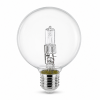 Lusion Spherical G125 53W Clear ES E27 Dimmable Halogen Globe