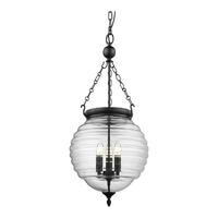 Domus Erin Pendant Black with Clear Glass