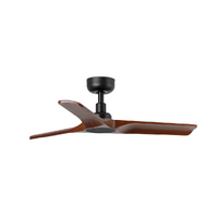 Faro Heywood 90cm DC Ceiling Fan Black Walnut Timber Blades Remote Control