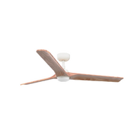 Faro Heywood 132cm DC Ceiling Fan with LED Light White Pine Timber Blades Remote Control