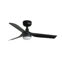 Faro Mini Punt 90cm Black DC Ceiling Fan with LED Light ABS Blades