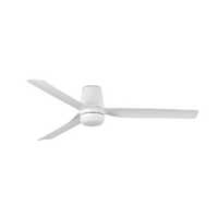 Faro Punt Tub 130cm DC Ceiling Fan with LED Light White ABS Blades Remote Control