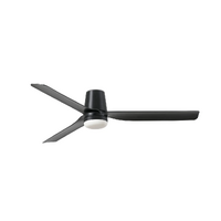Faro Punt Tub 130cm Black DC Ceiling Fan with LED Light ABS Blades