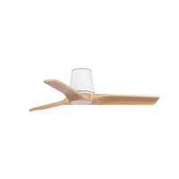 Faro Heywood Tub 90cm DC Ceiling Fan White Pine Timber Blades Remote Control