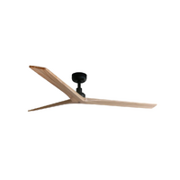 Faro Klim 150cm DC Ceiling Fan Black Pine Timber Blades Remote Control