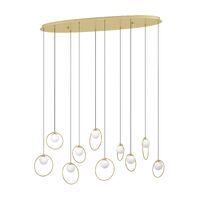 Eglo Portocolom Linear Pendant Brass
