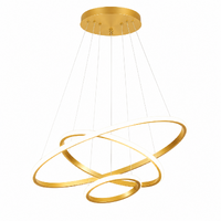 Vencha Crown 3 Ring Gold 3000K LED Pendant Light