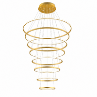 Vencha Crown 8 Ring Gold 3000K LED Pendant Light