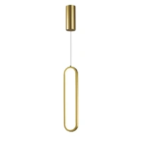 Vencha Oval Gold 3000K LED Single Pendant Light