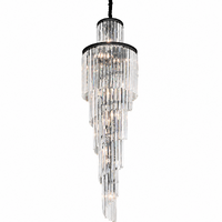 Vencha Chanel-S-BK Spiral Chandelier 400x1300