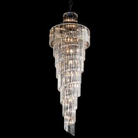 Vencha Chanel-L-BK Spiral Chandelier 700x2000