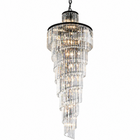 Vencha Chanel-L-BK Spiral Chandelier 700x2000