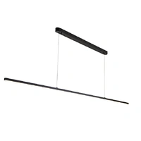 Vencha Beam Linear 2.4m Black LED Pendant Light