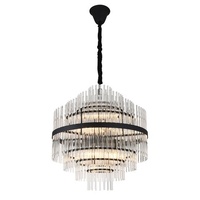 Vencha Chloe Glass Pendant Black