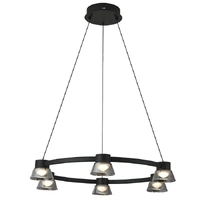 Vencha Rocket 600mm Round Pendant Black