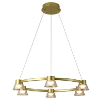 Vencha Rocket 600mm Round Pendant Gold