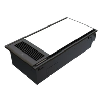 Domus Tropix II Black 4-in-1 PTC Bathroom Heater, Exhaust Fan and Tri Colour LED Light