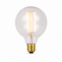 Lusion Vintage Spherical G95 25W Golden Glass ES E27 Dimmable Filament Globe
