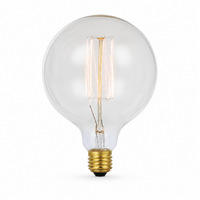 Lusion Vintage Spherical G125 25W Golden Glass ES E27 Dimmable Filament Globe