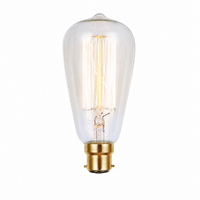Lusion Vintage ST64 25W Golden Glass BC B22 Dimmable Filament Globe