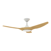 Domus Strike 48" White Oak DC Ceiling Fan with Remote