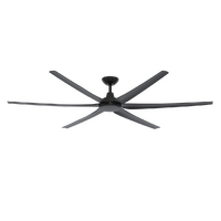 Domus Glide 80" Black DC Ceiling Fan with Remote