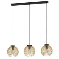 Eglo Venezuela 935mm Black and Gold 3 Light Linear Wire Pendant