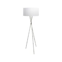 Eglo Fondachelli Floor Lamp White/Satin Nickel
