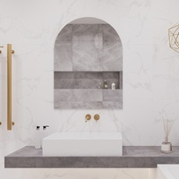 Ablaze Aspen AC7510HN Arch Polished Edge Mirror 750 x 1000mm with Hangers